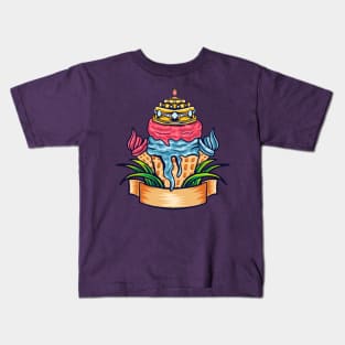 ice cream king illustration Kids T-Shirt